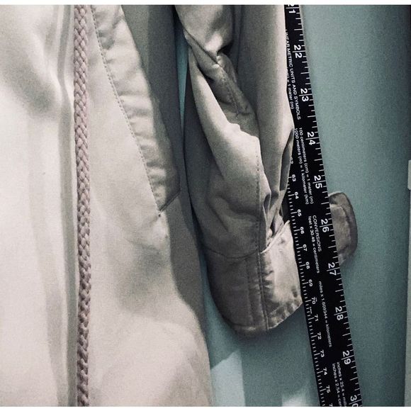 Vintage Learsi Zippered & Buttoned Cinched Waist Tan Raincoat 1X - Picture 7 of 12